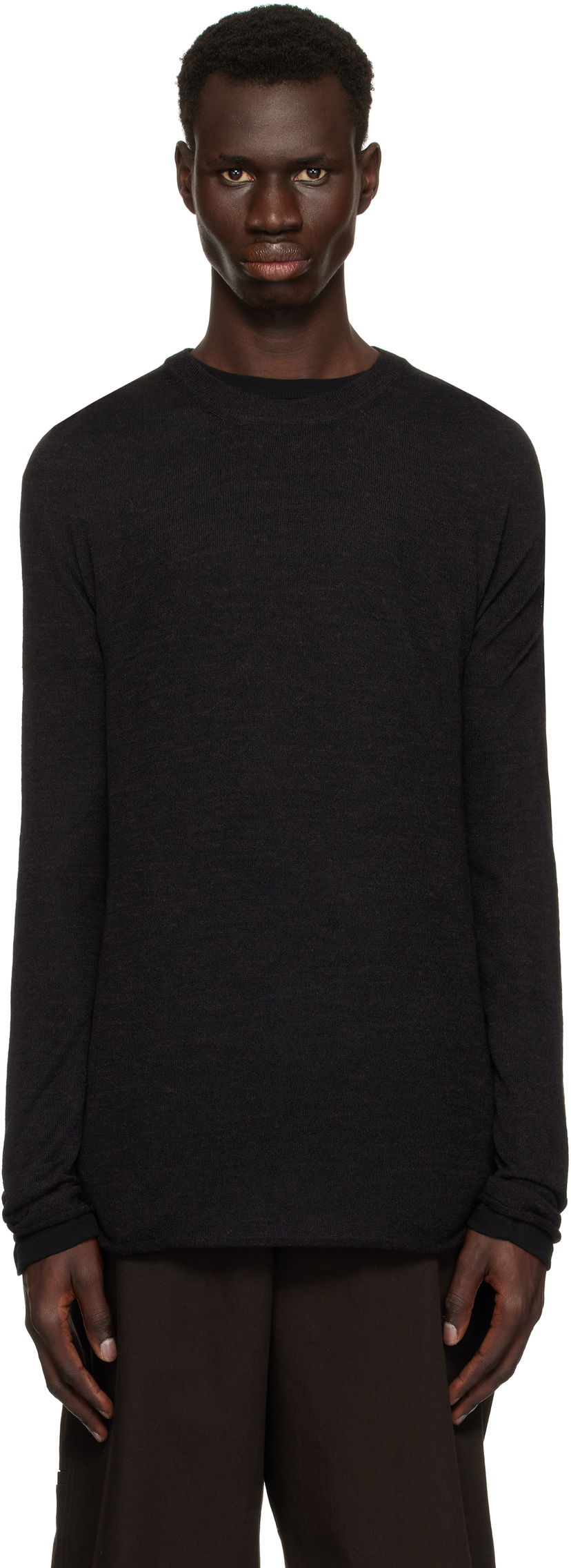 Džemper Jil Sander Jil Sander Layered Sweater Crna | J47FV0111_JTN381