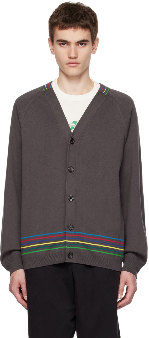 Džemper Paul Smith PS Paul Smith Striped Cardigan Siva | M2R-211Y-L21860