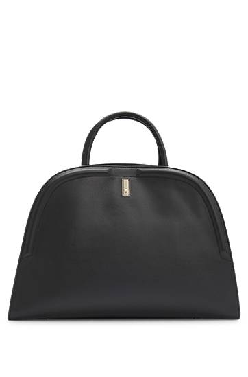 Ručna torbica BOSS Ariell Grained Leather Tote Bag with Detachable Strap Crna | 50547740
