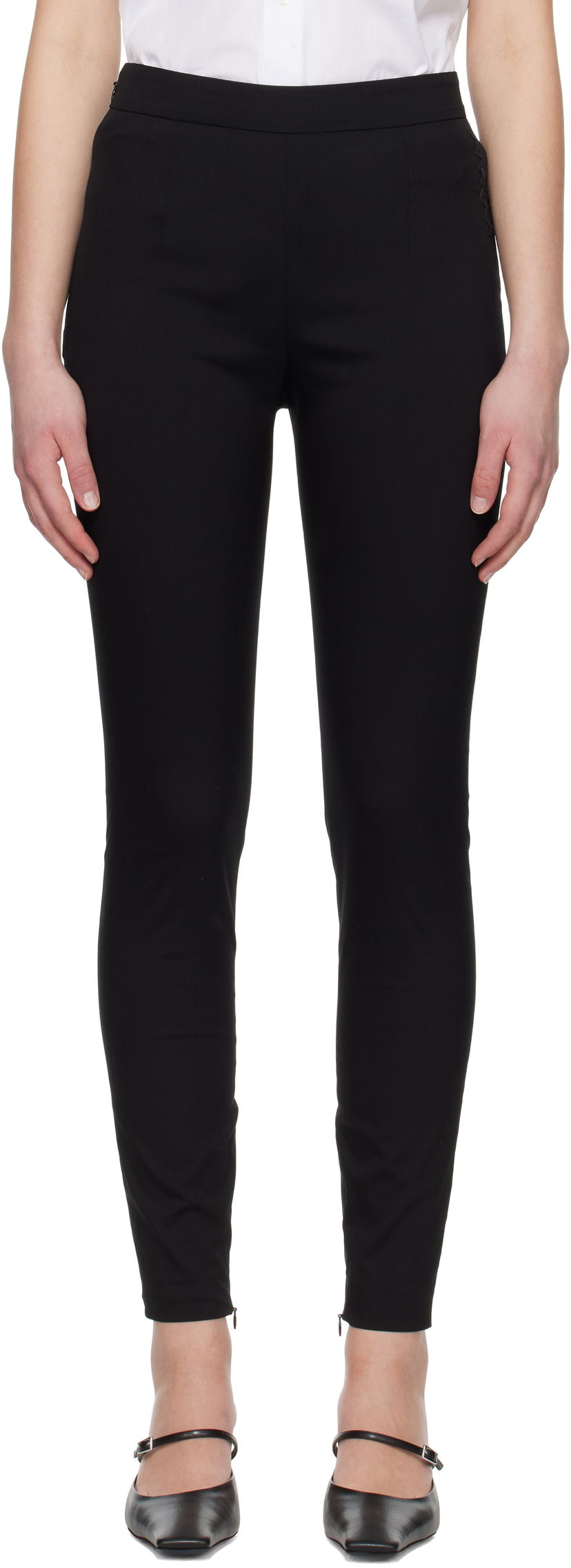 Tajice Marni Marni Stretch Poplin Symbol Trouser Leggings Crna | PAMA0571S0 UTC477