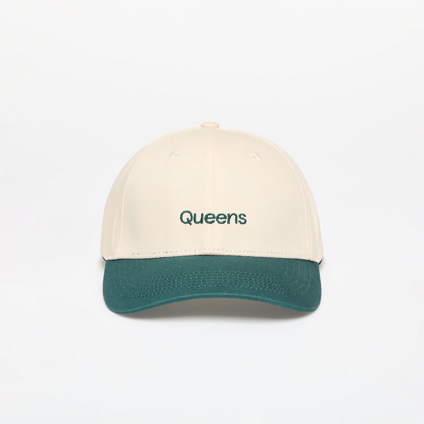 Kapa Queens Cap Essential Two Color Cap Natural/ Forest Green Universal Bež | QNS_052