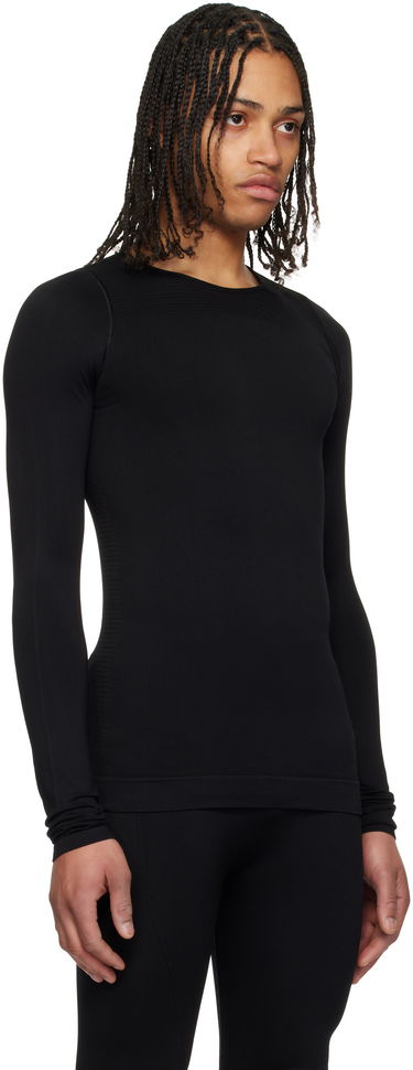 Majica kratkih rukava Rick Owens Rick Owens Hollywood Active Knit Long Sleeve T-Shirt Crna | RU01E5691 KSP, 1