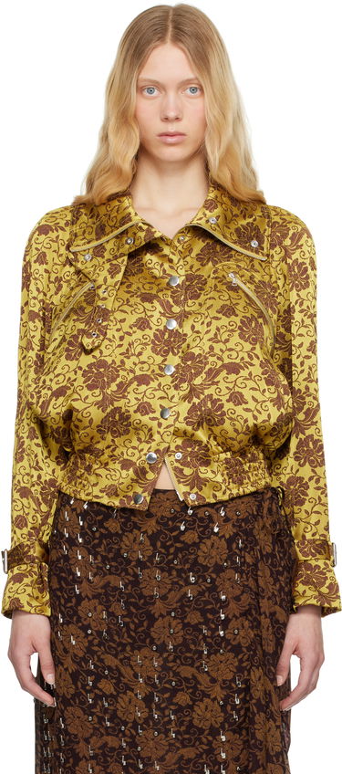 Bomber jakna Dries Van Noten Dries Van Noten Jacquard Bomber Jacket Žuta | 251-010506-1224, 0