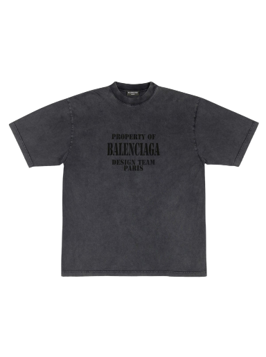 Majica kratkih rukava Balenciaga Property Large Fit Vintage T-shirt Crna | 641675TMVH81055