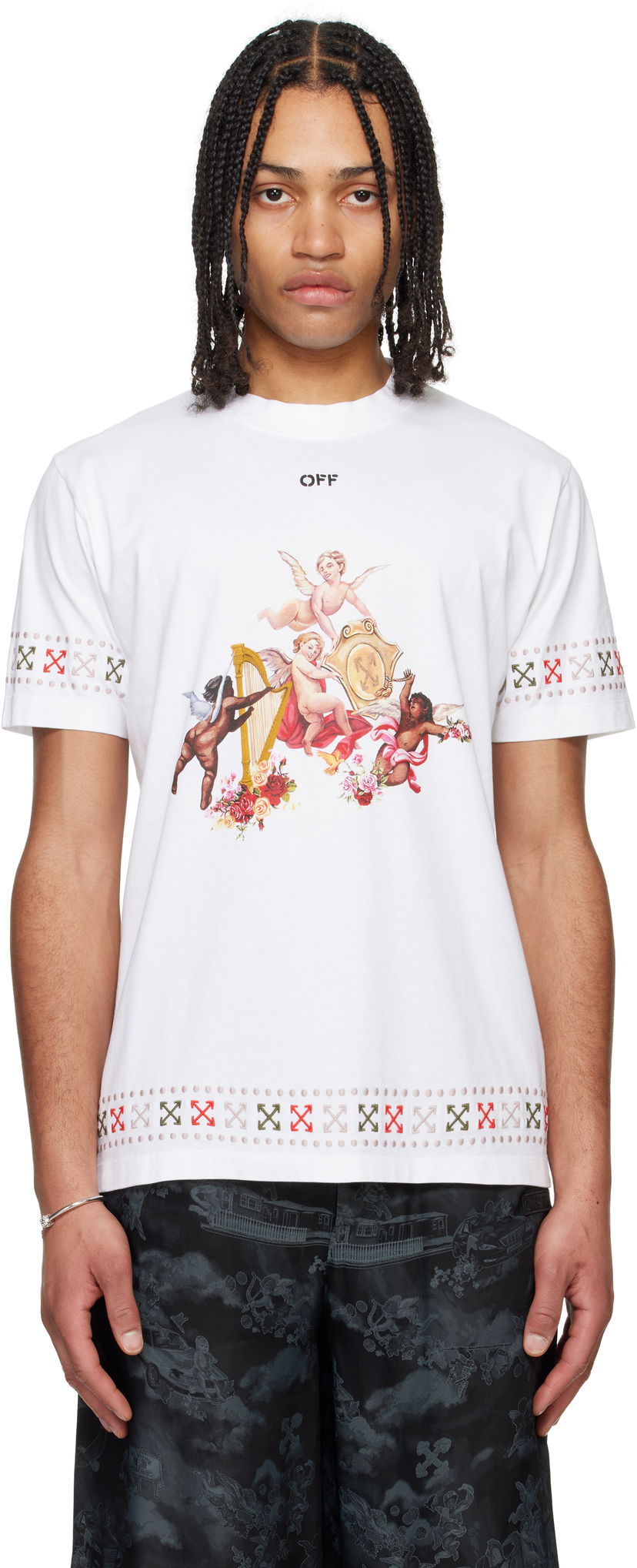 Majica kratkih rukava Off-White Off-White Putti Graphic T-Shirt Bijela | OMAA027S25JER0020110
