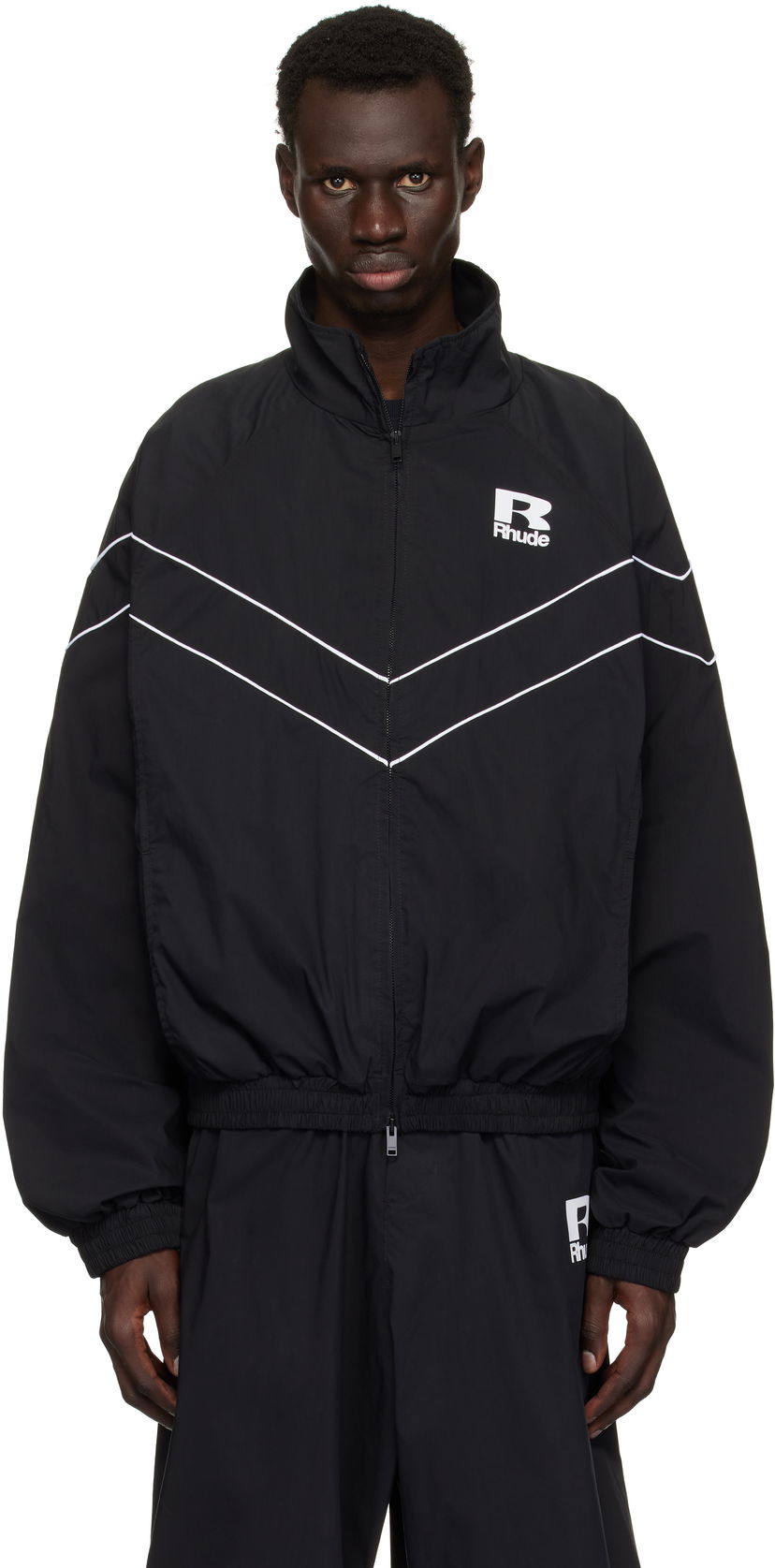 Vjetrovka Rhude Rhude Piping Raglan Track Jacket Crna | RHPS25JA01005