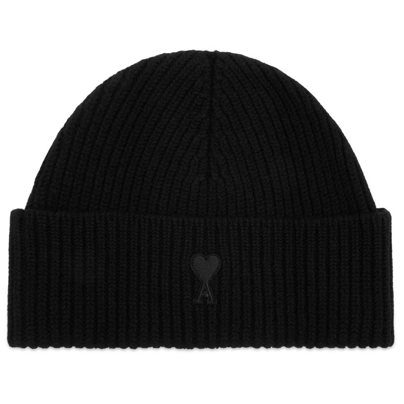 Kapica AMI AMI Paris Merino Wool Beanie Crna | H25UBO006-018-0180H25