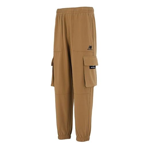 Cargo hlače New Balance Fleece Cargo Pants Smeđa | AMP14314-OV