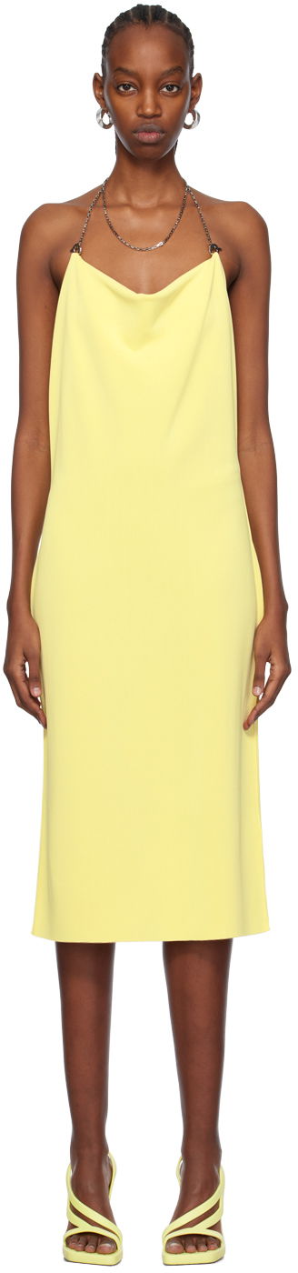 Haljina Bottega Veneta Chain Midi Dress Žuta | 773543 V3O30