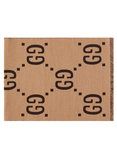 Šal Gucci GG Jaquard Scarf Dark Brown Smeđa | 495592-4G350-2179