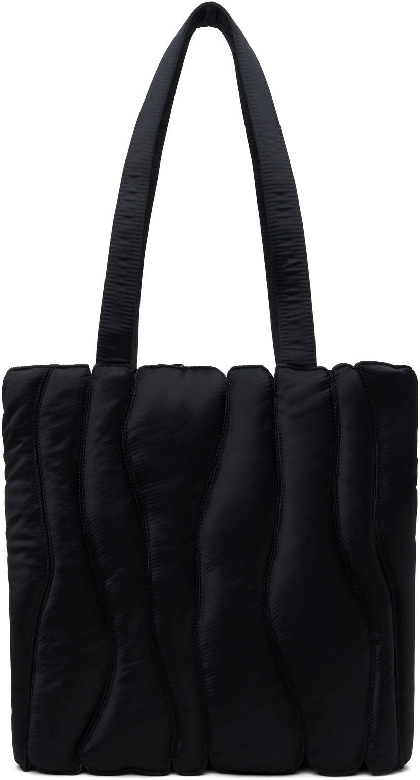 Tote bag Collina Strada Collina Strada Satin Caterpillar Tote Bag Crna | XX9024