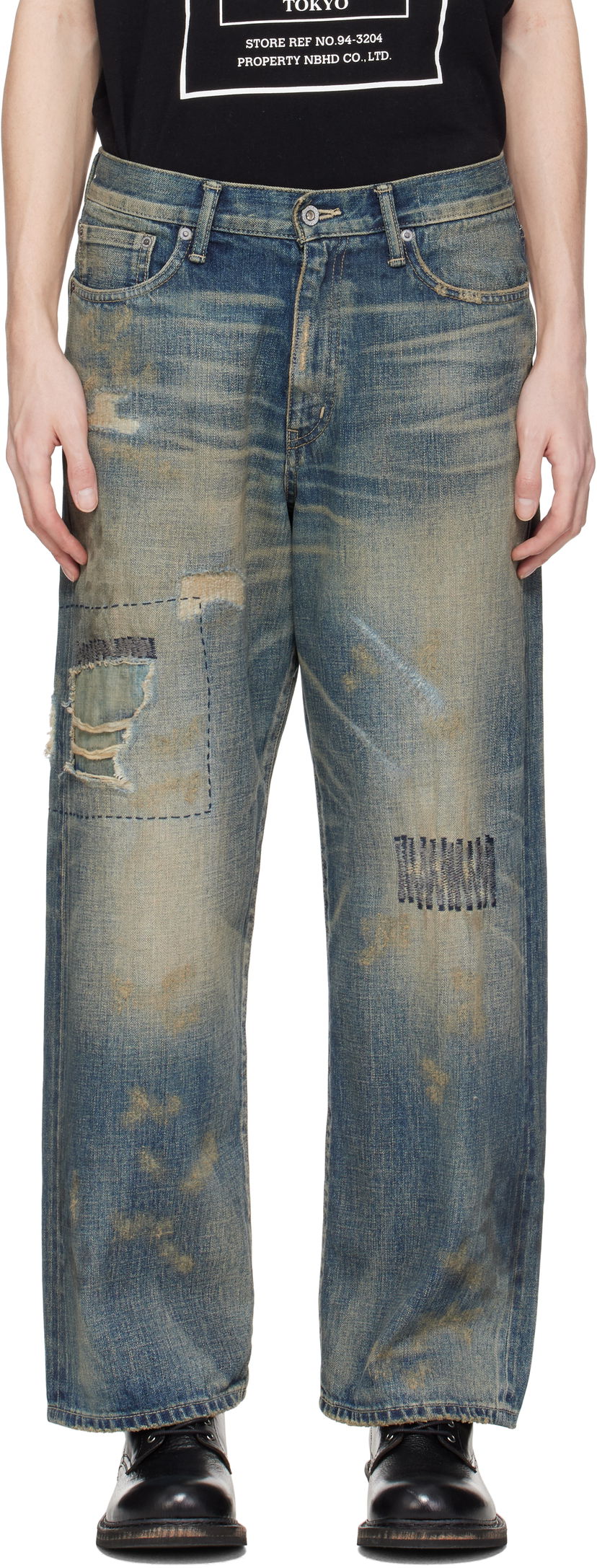Jeans Neighborhood Neighborhood Savage DP Wide Jeans Plava | 251XBNH-PTM07