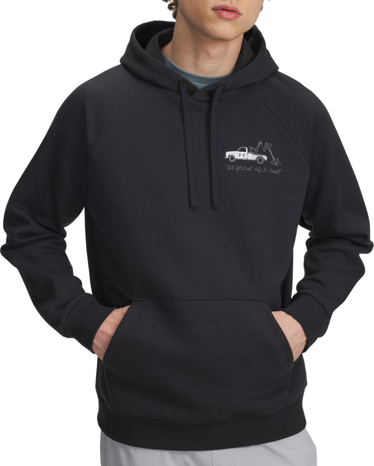 Dukserice Under Armour Rival Fleece HBR Logo HD Hooded Sweatshirt Crna | 6003955-001, 0