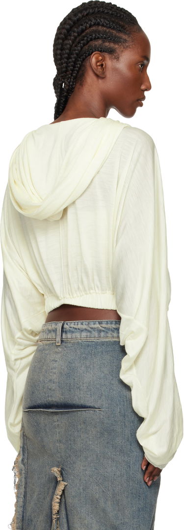 Dukserice Rick Owens Concordians Cropped Tunic Hoodie Žuta | RO02E4262 JSW, 2