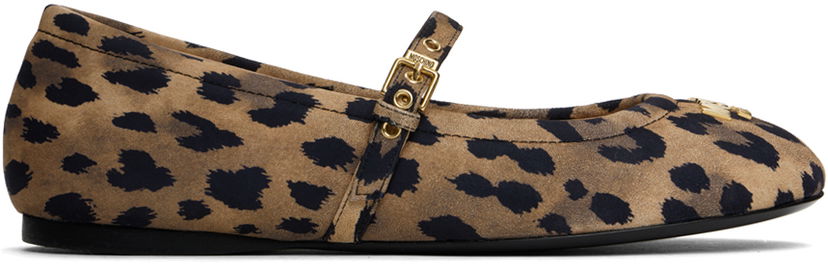 Haljina Moschino Moschino Metal Logo Ballerina Flats Smeđa | MA11040C1L MI0 300