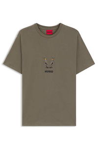 HUGO Embroidered Logo Cotton-Jersey T-Shirt