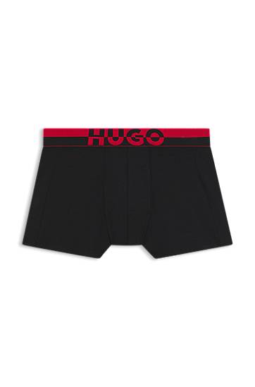 Bokserice BOSS Three-pack modal-blend trunks with logo waistbands Crna | 50545667