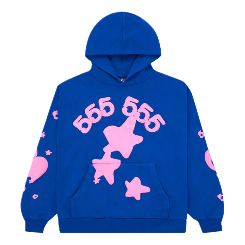 Dukserice Sp5der Beluga Pullover Hoodie Plava | SP5-BLPINK-HD