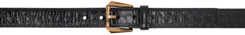 Pojasevi Versace Versace Croc Effect Leather Belt Crna | 1008373_1A08711
