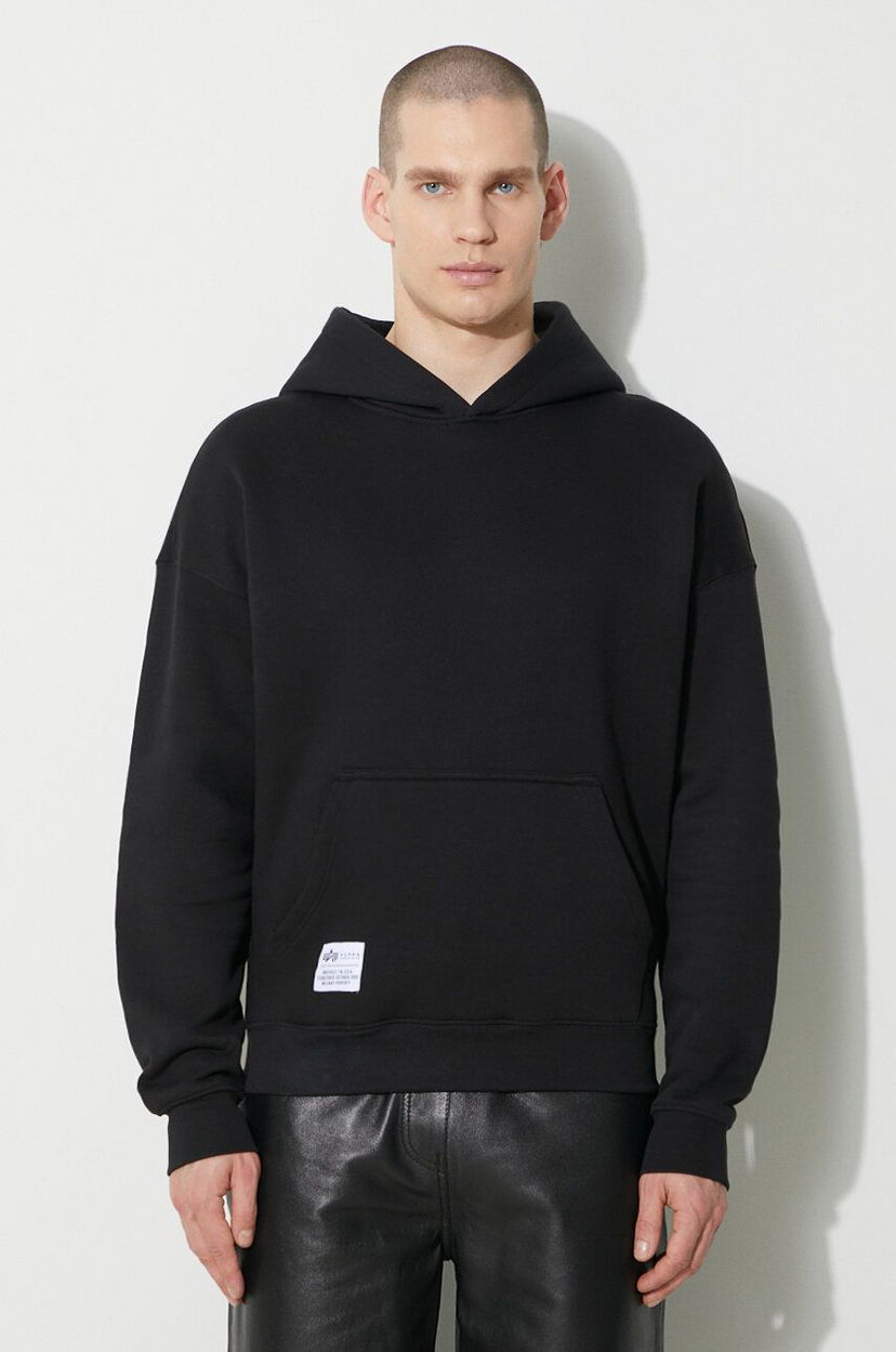 Dukserice Alpha Industries Hoodie with Print Crna | 146336