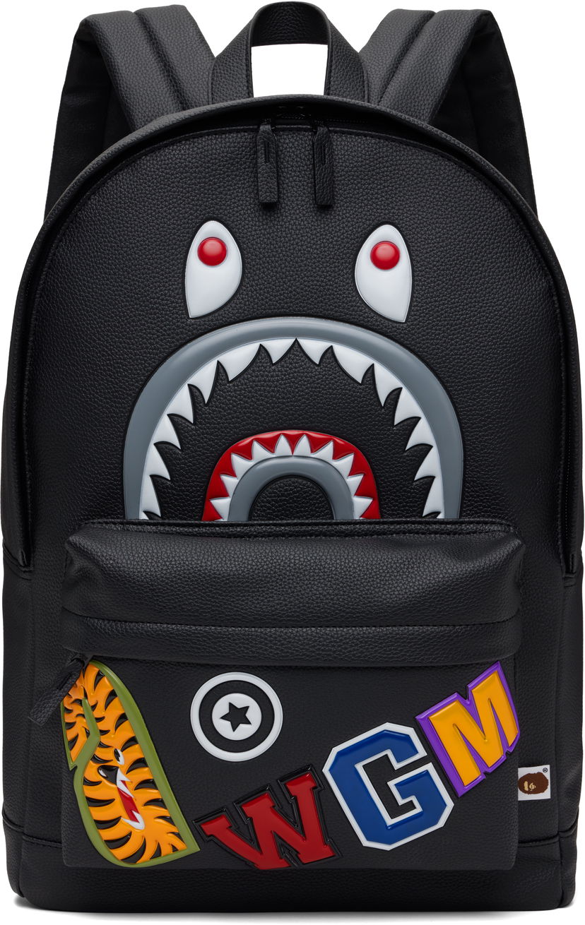 Ruksak BAPE Shark Daypack Backpack Crna | 001BAK701005F