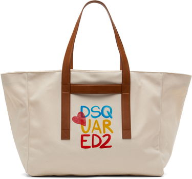 Tote bag DSQUARED2 Dsquared2 Summer Lovers Canvas Tote Bag Bijela | SPM0104-00308367-5089, 0
