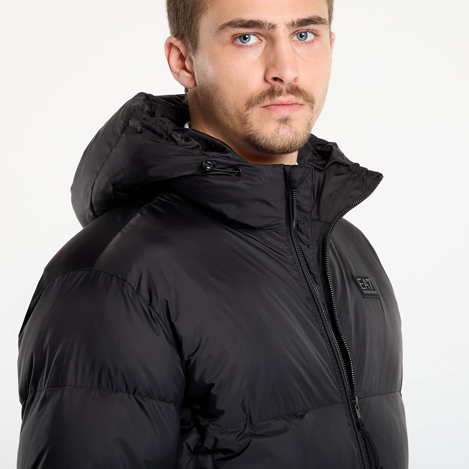 Pernata jakna Emporio Armani Hooded Puffer Mountain Polar Jacket Big Logo Crna | 7M000694AF15956UC001, 1