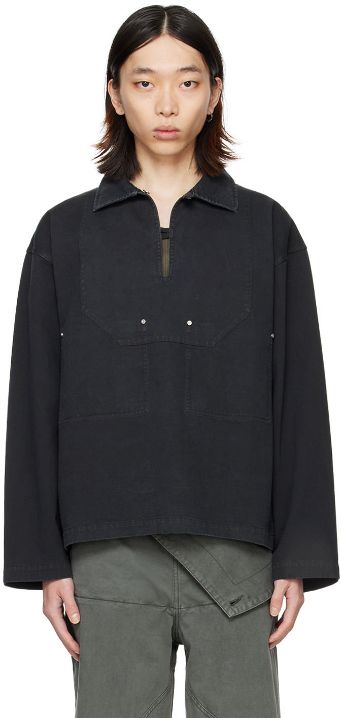 Košulja Dion Lee Rivet Detail Long Sleeve Shirt Crna | C5039PS24