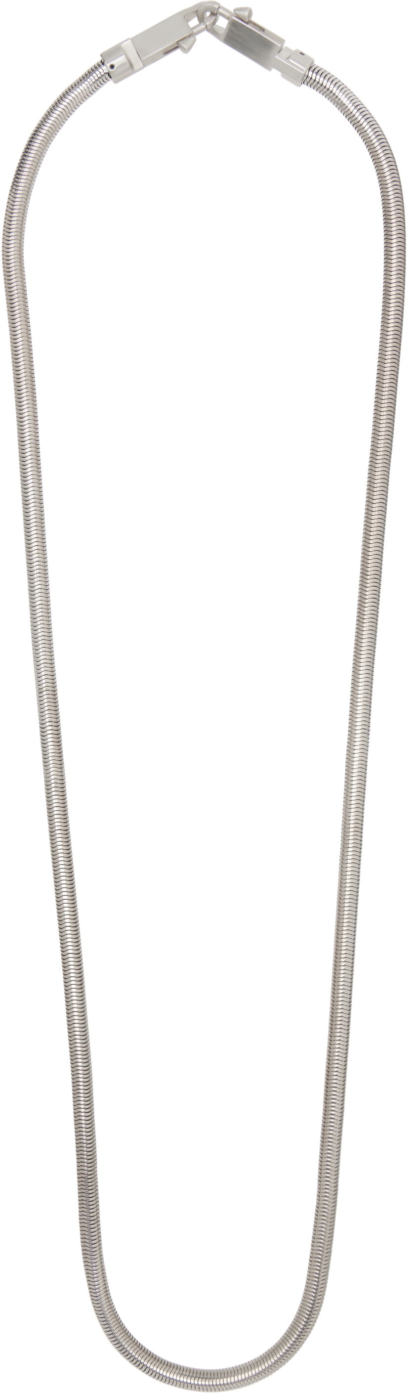 Ogrlica Rick Owens Rick Owens Snake Chain Crossbody Strap Metalik | RA01E0699 MET