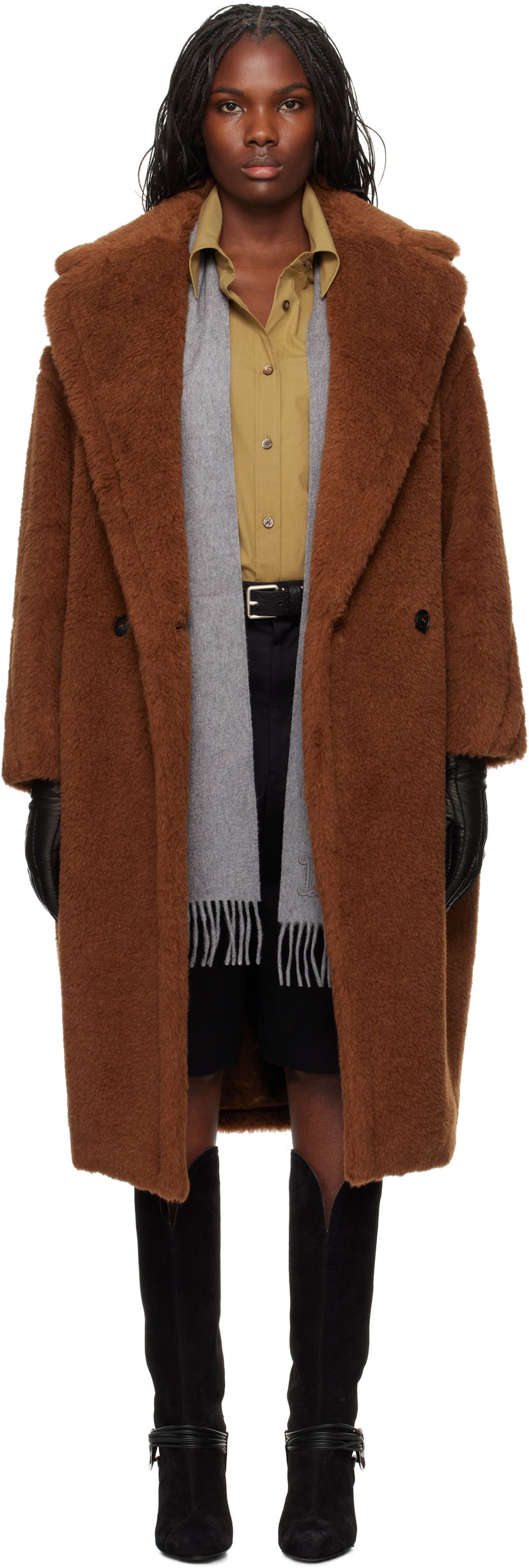 Kaputi Max Mara Max Mara Tedgirl Teddy Coat Smeđa | 2421016042600 MM10501