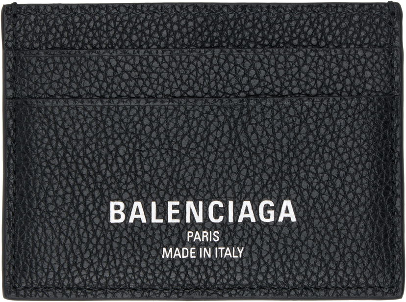 Novčanik Balenciaga Textured Leather Card Holder Crna | 806637 2ABDD