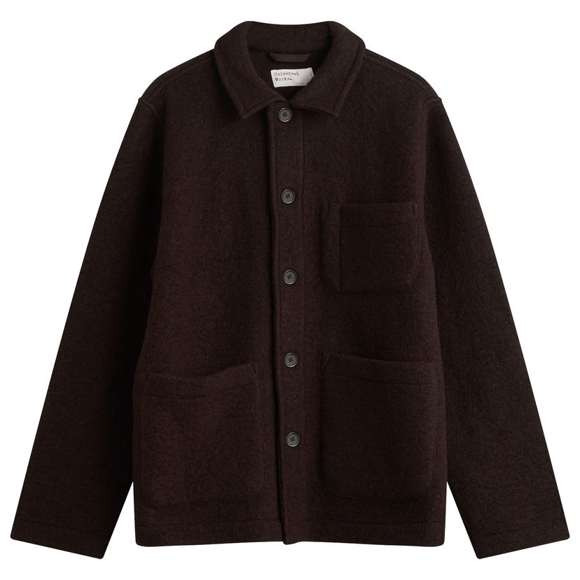 Jakna Universal Works Universal Works Wool Fleece Field Jacket, Size Small Smeđa | 00017-BRN