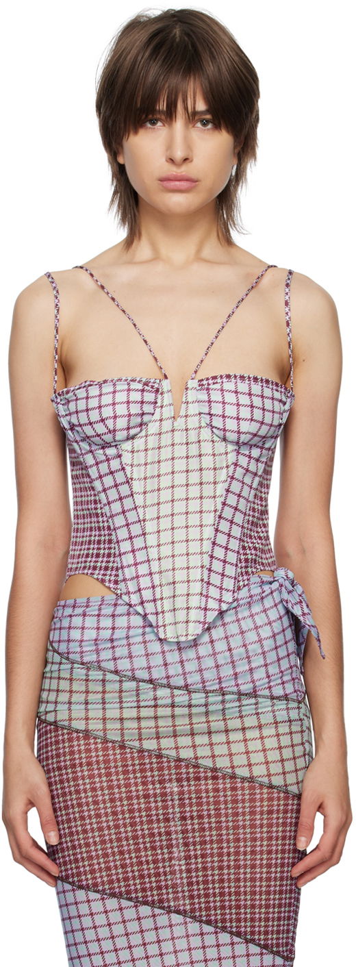 Haljina Miaou Miaou Hannah Jewett Apex Corset Top Ljubičasta | 7046TAFBRS