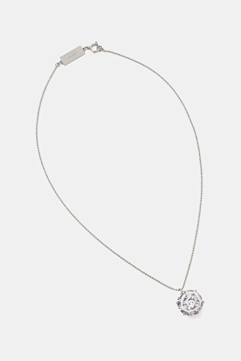 Ogrlica Maison Margiela Crystal Pendant Ball Chain Necklace Metalik | SM7UU0080.P8372.971