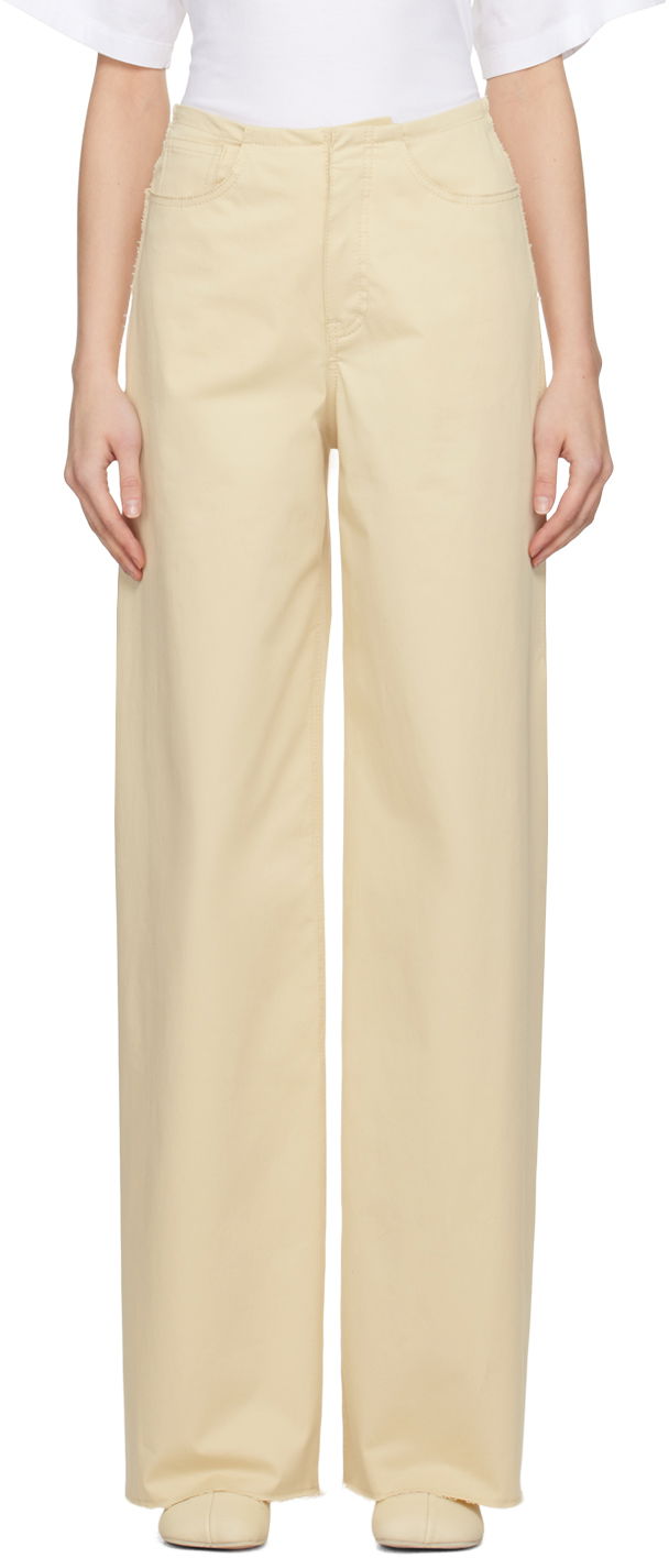 Hlače Maison Margiela MM6 Five-Pocket Trousers Žuta | S52KA0482 S54452