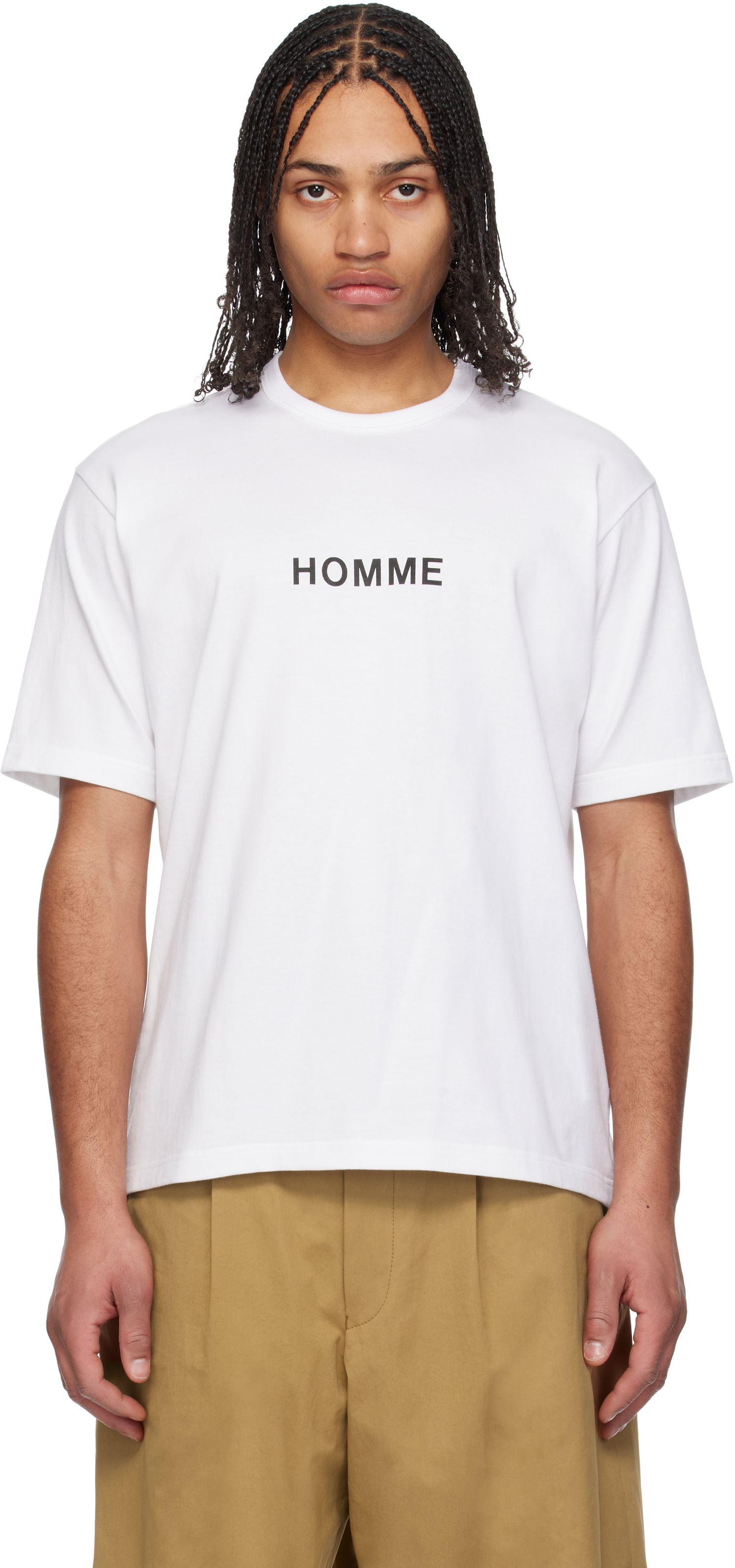 Majica kratkih rukava Comme des Garçons Homme Logo T-Shirt Bijela | HO-T103-051, 0