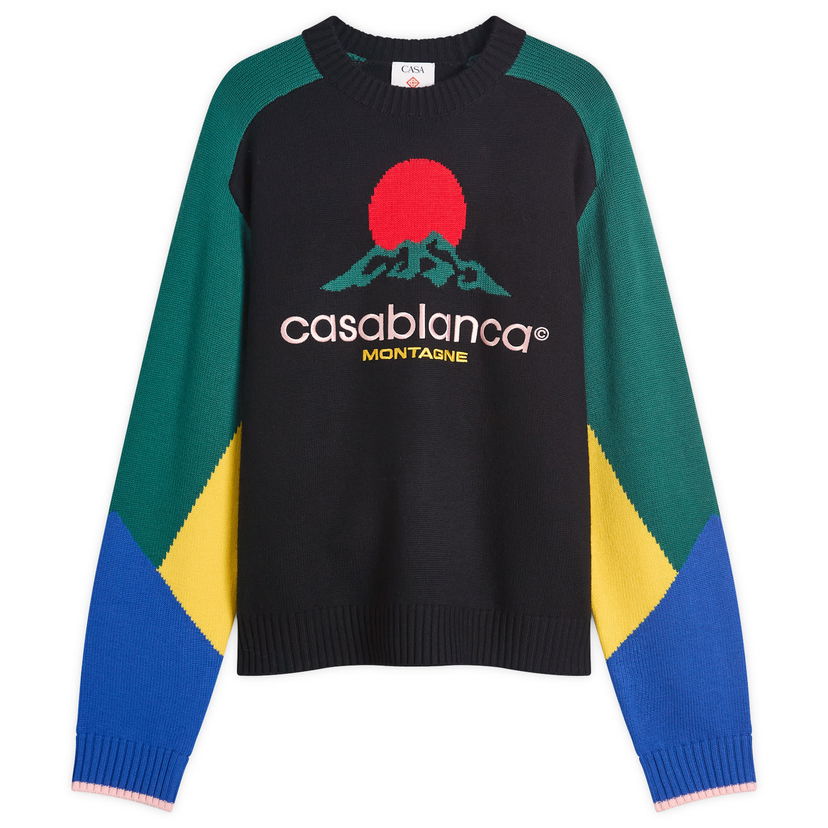 Džemper Casablanca Casablanca Intarsia Crew Knit, Size Large Višebojno | MPF25-KW-1008-01