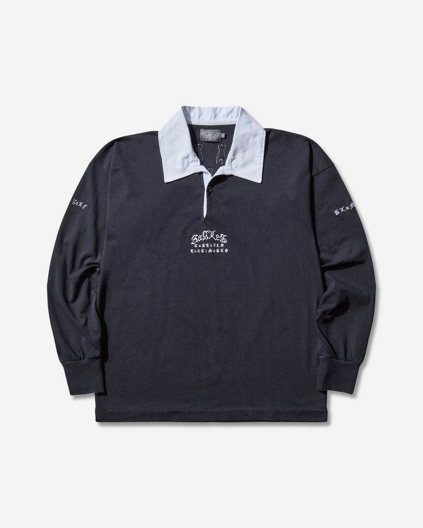 Polo majica Slam Jam 3AGLES Rugby Polo Crna | POSA2G001 NVY