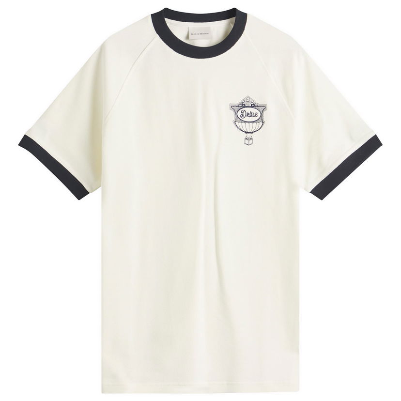Majica kratkih rukava Drôle de Monsieur Drole Cup Piqué T-Shirt, Size Large Bijela | G-TS251-CO162-OW