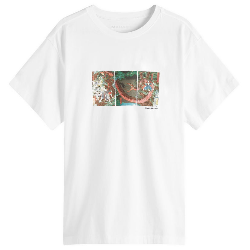 Majica kratkih rukava Maharishi Maharishi Snake Triptych Graphic Tee, Size L Bijela | 1540-WHT
