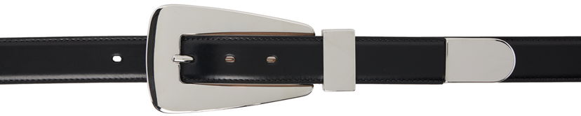 Pojasevi Khaite Lucca Silver-Tone Buckle Leather Belt Crna | 9985-763