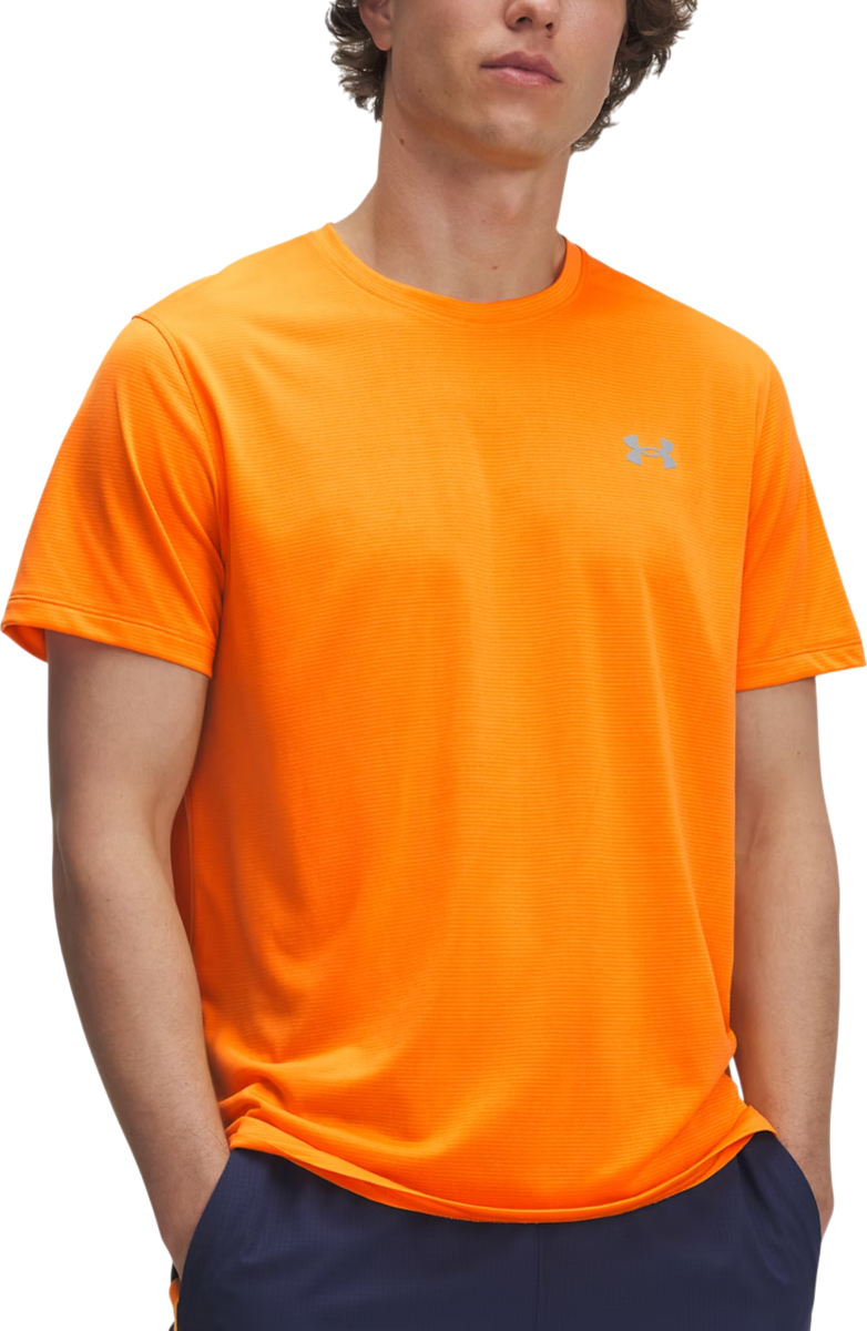 Majica kratkih rukava Under Armour LAUNCH Textured Short Sleeve T-Shirt Narančasta | 1382582-793, 0