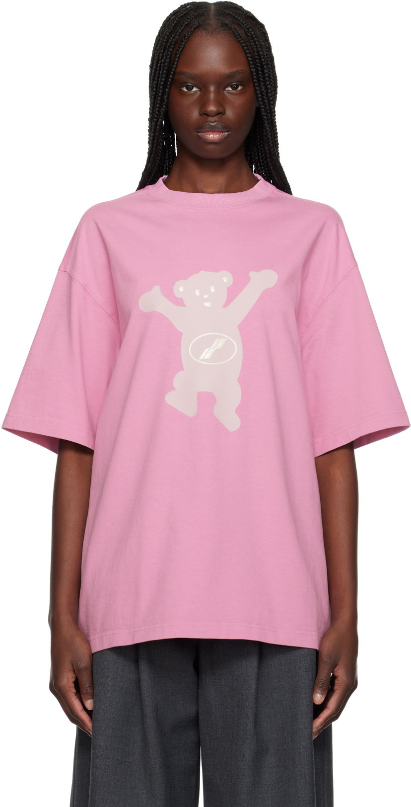 Majica kratkih rukava We11done We11done Teddy Logo T-Shirt Ružičasta | WD-TT3-22-715-U-PK