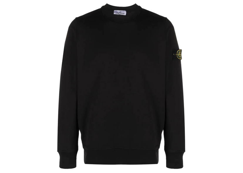 Džemper Stone Island Logo Patch Crewneck Crna | 791563051 A0029