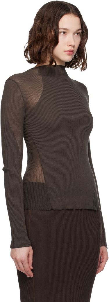 Džemper ROA Sheer Knit Sport Top Smeđa | RBWW042YA18, 1