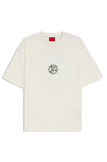Majica kratkih rukava BOSS T-Shirt with Boxing Artwork Bijela | 50542366