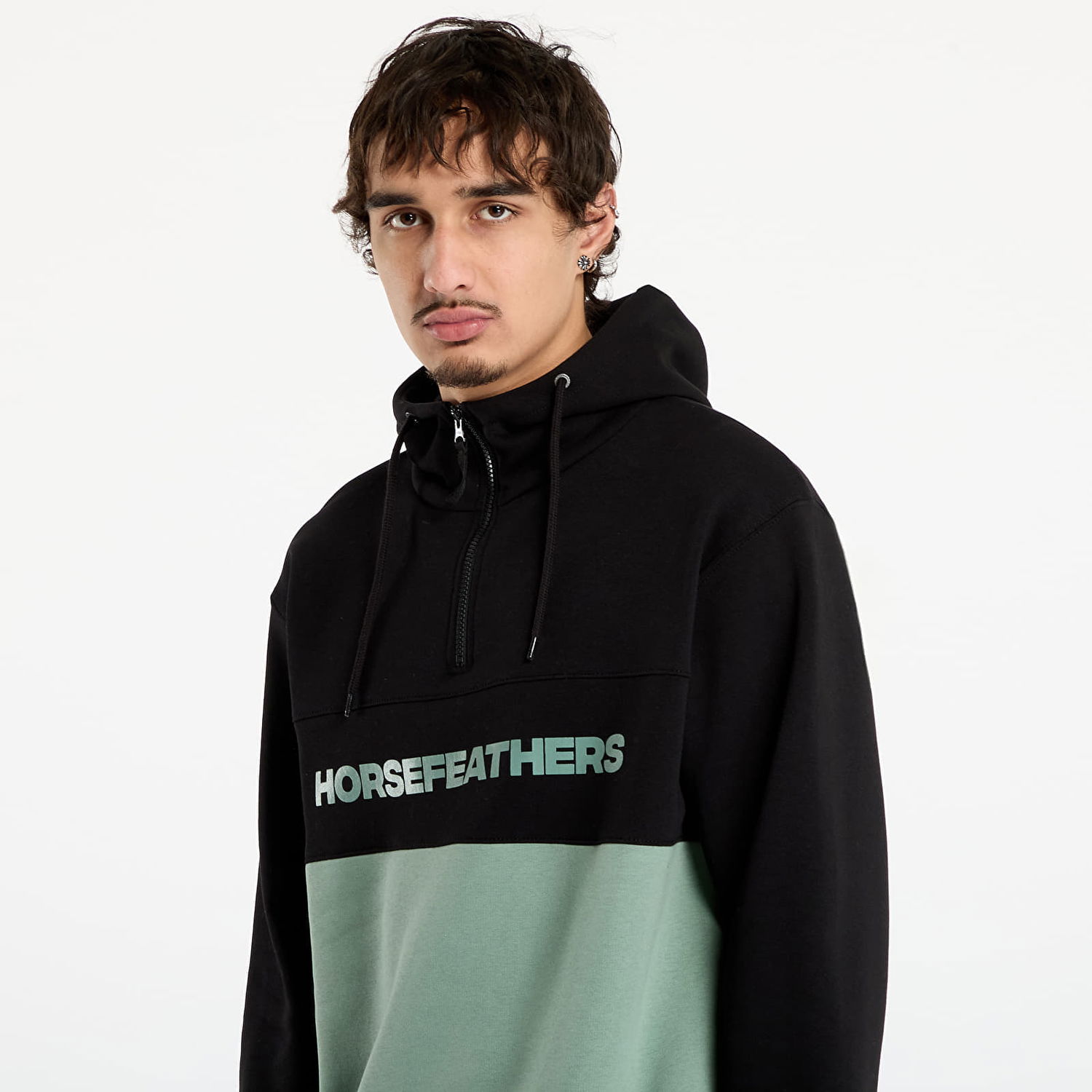 Dukserice Horsefeathers Fulton Half-Zip Color-Block Hoodie Višebojno | SM1354I, 1