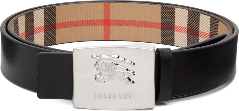 Pojasevi Burberry Burberry Square Knight Reversible Belt Crna | 8112217