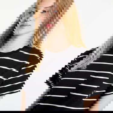 Majica kratkih rukava Horsefeathers T-Shirt Pyper Top Striped Crna | SW957C, 1