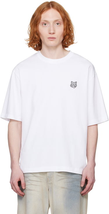 Majica kratkih rukava MAISON KITSUNÉ Maison Kitsuné Fox Head Patch Oversize T-Shirt Bijela | OM00128KJ0119, 0